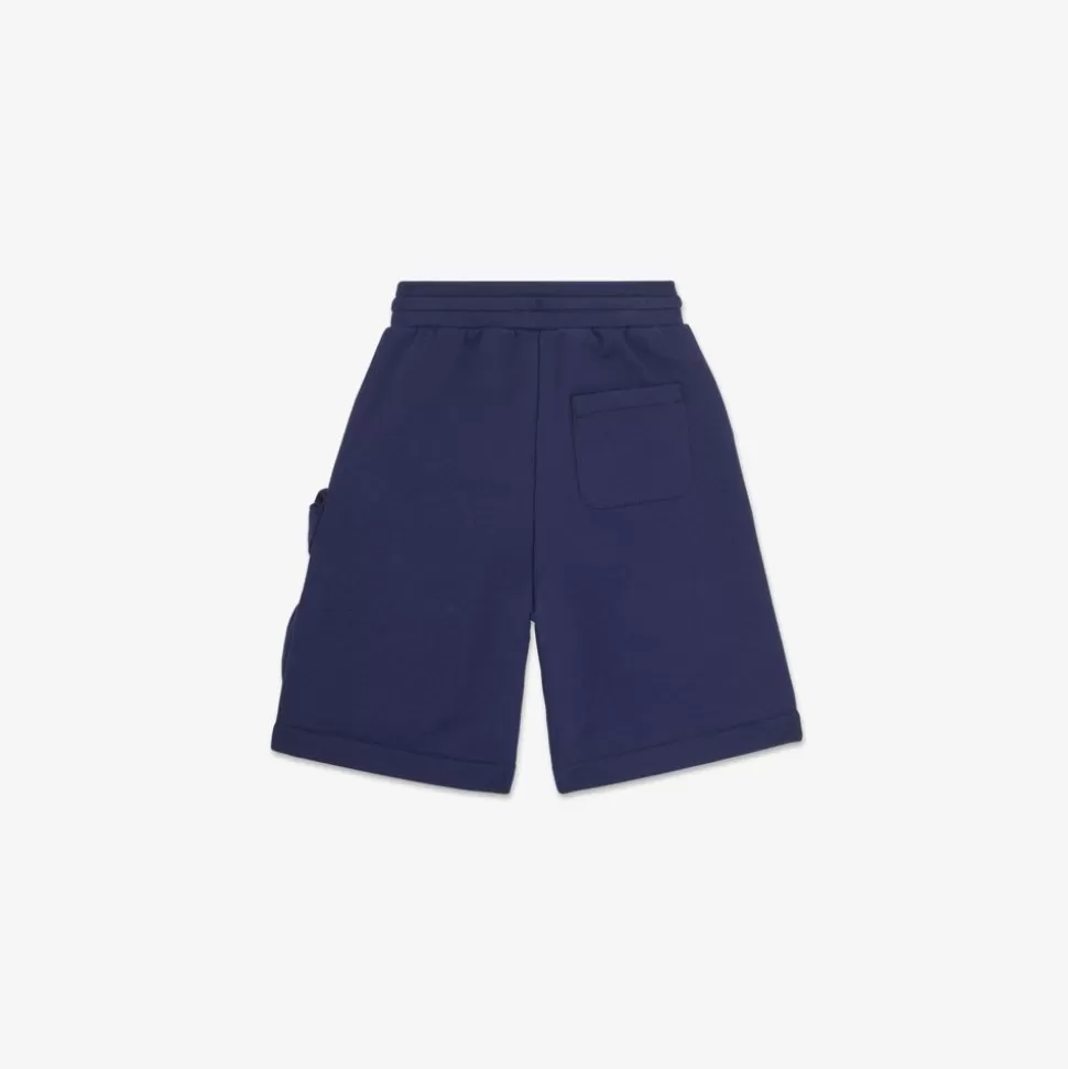 Bermuda Enfant En Molleton Bleu | Fendi Flash Sale