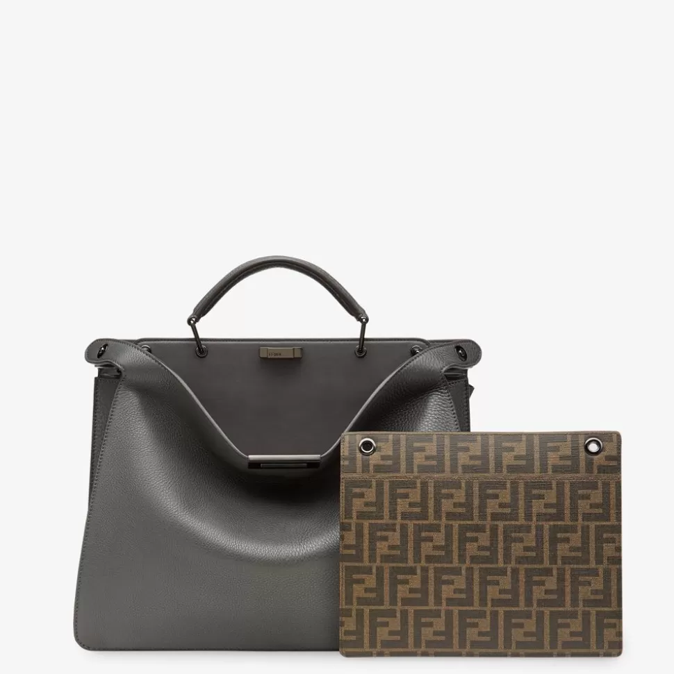 Bijou De Sac En Cuir Gris | Fendi Cheap