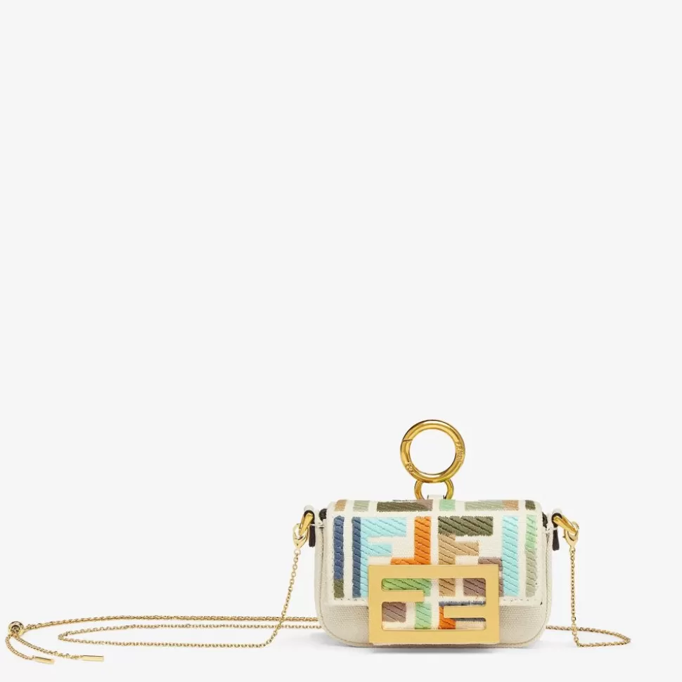 Bijou De Sac En Toile Beige | Fendi Cheap