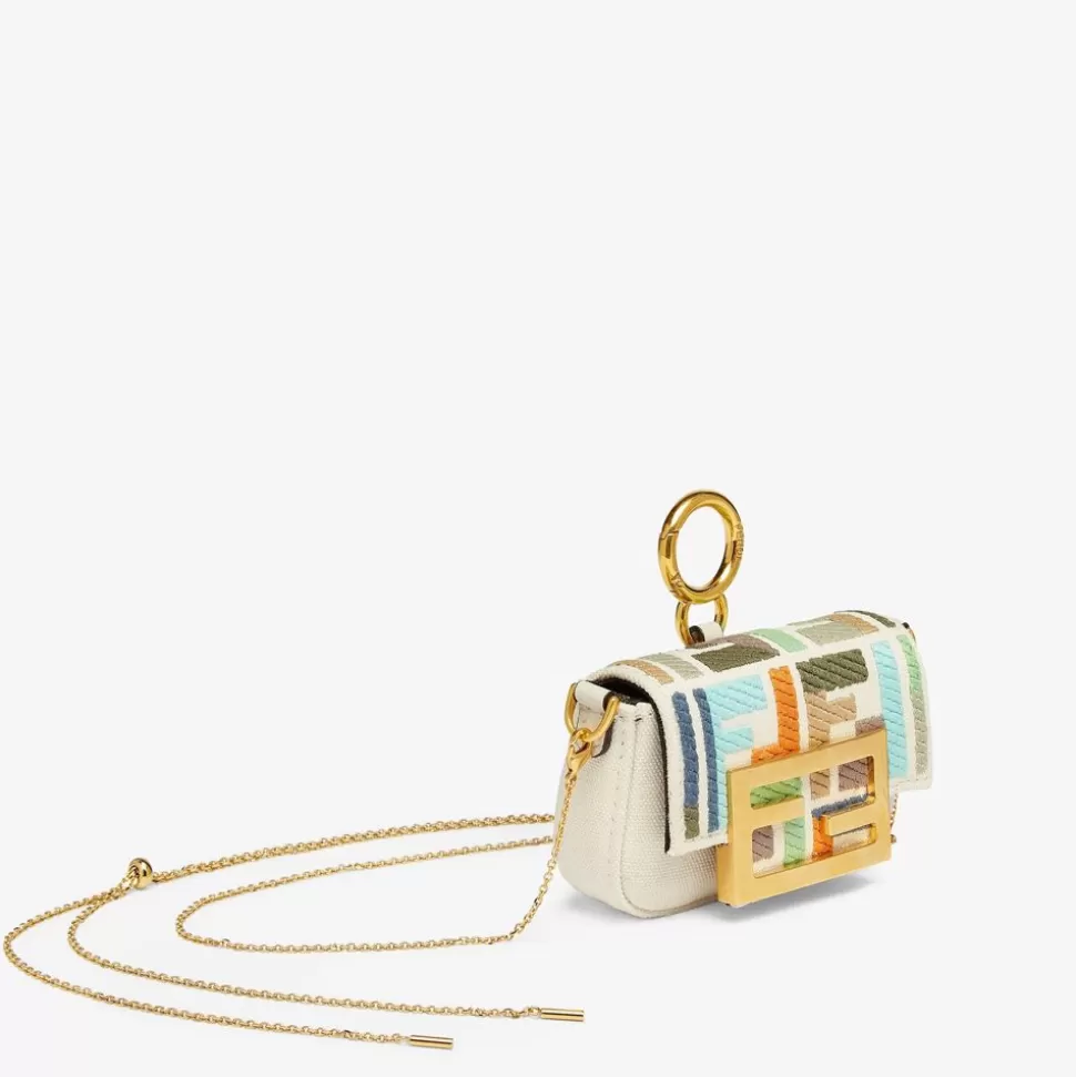 Bijou De Sac En Toile Beige | Fendi Cheap