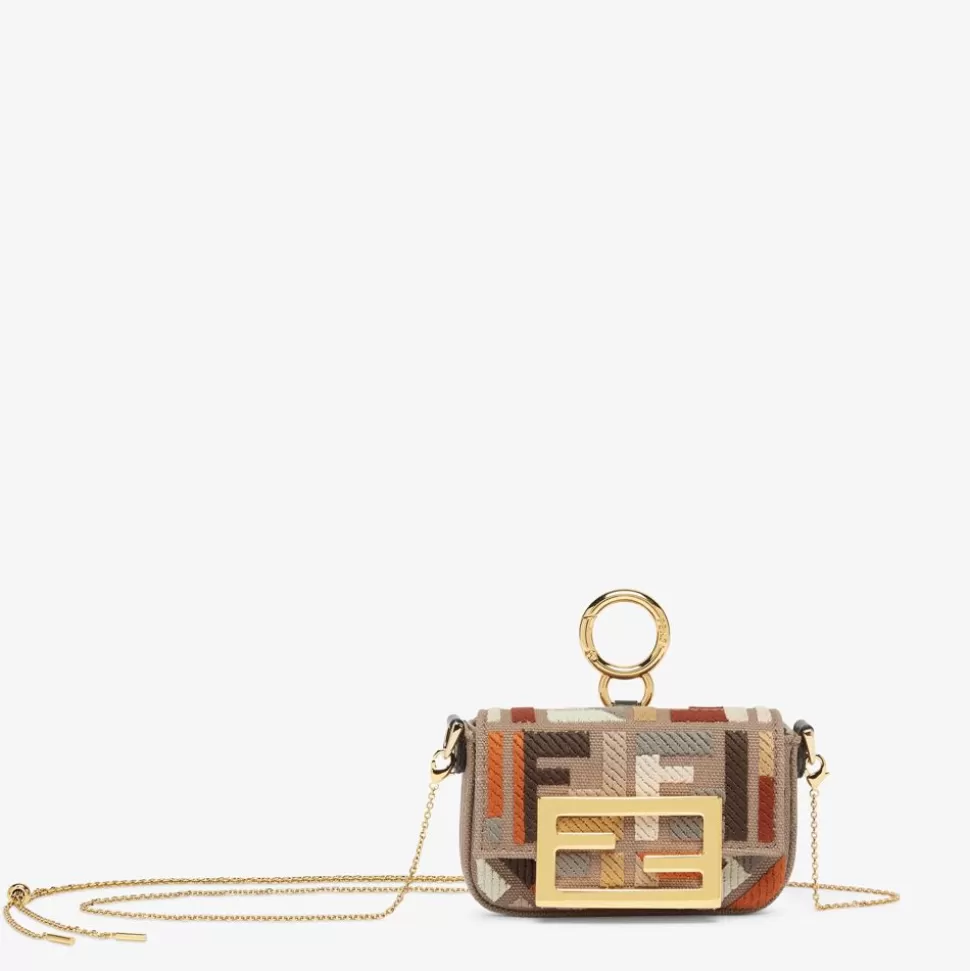 Bijou De Sac En Toile Grise | Fendi Online