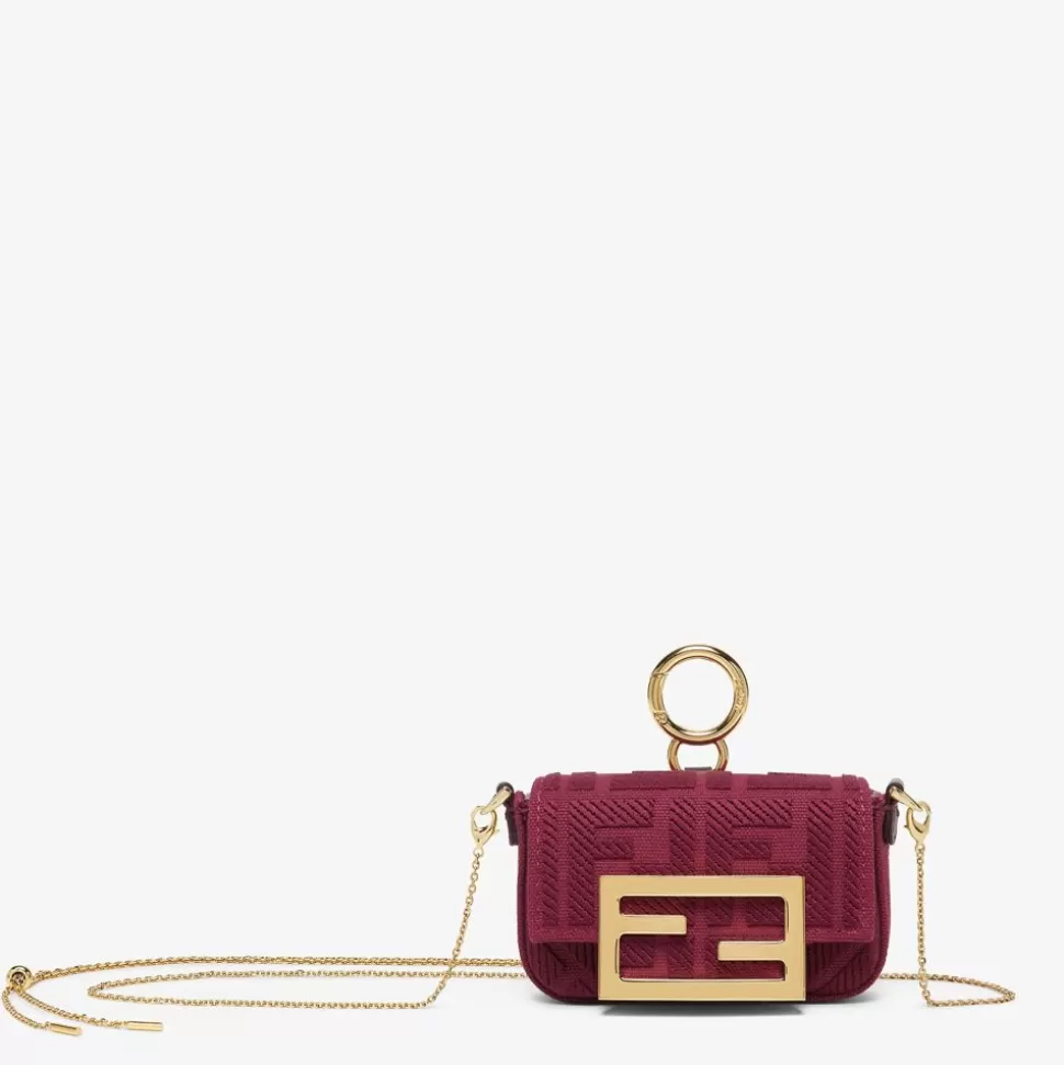 Bijou De Sac En Toile Rouge | Fendi Shop