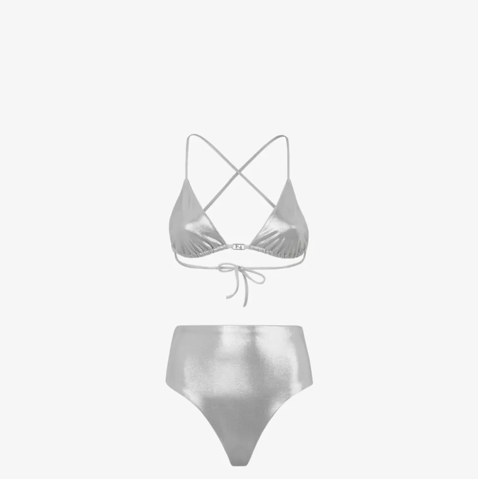 Bikini En Lycra® Couleur Argent | Fendi Store