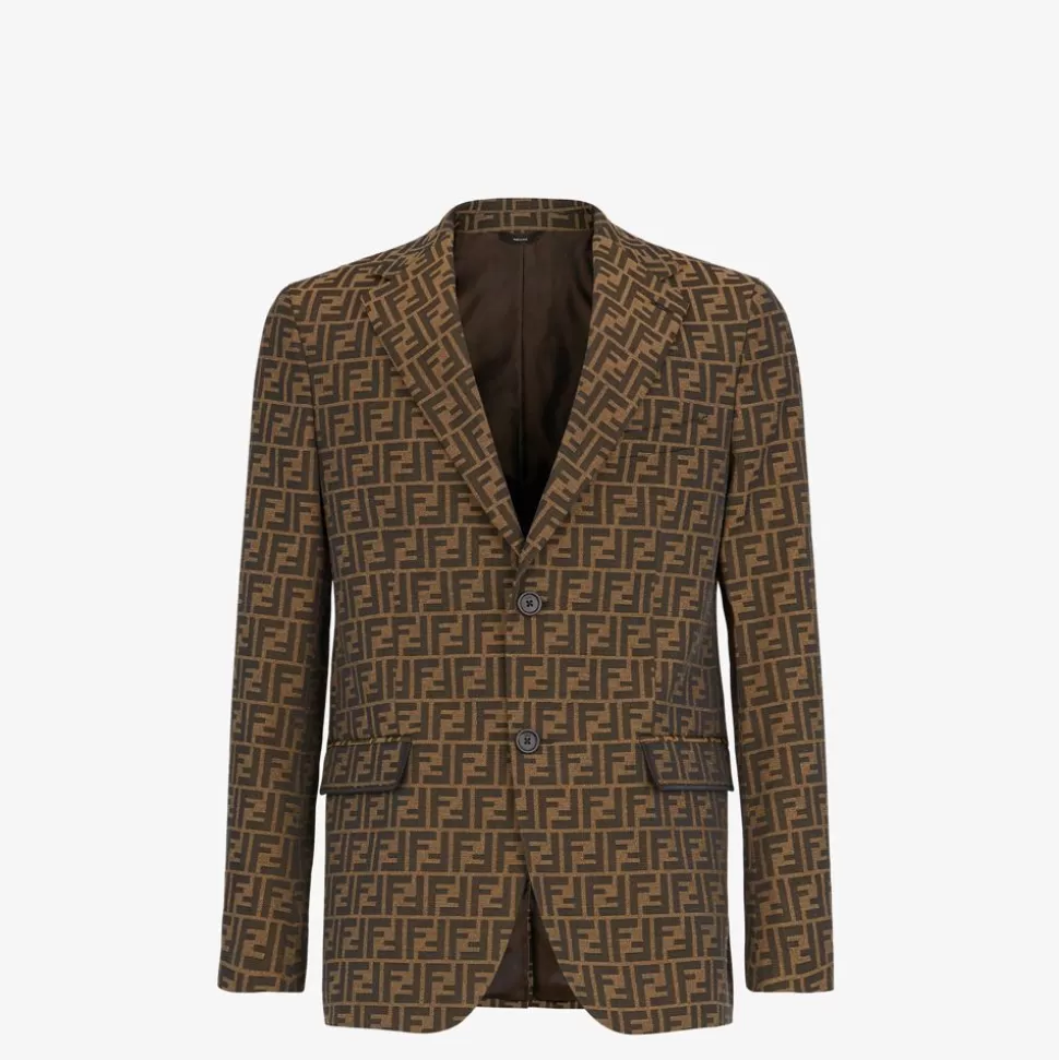 Blazer En Tissu Jacquard Ff | Fendi Clearance