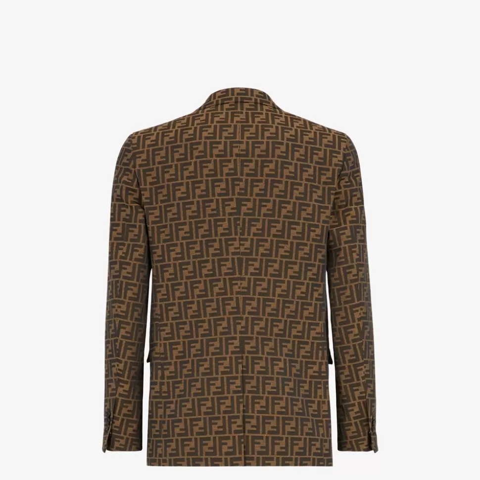 Blazer En Tissu Jacquard Ff | Fendi Clearance