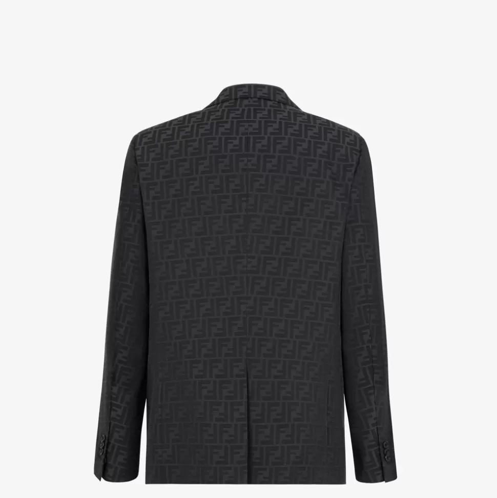 Blazer En Tissu Noir | Fendi Cheap