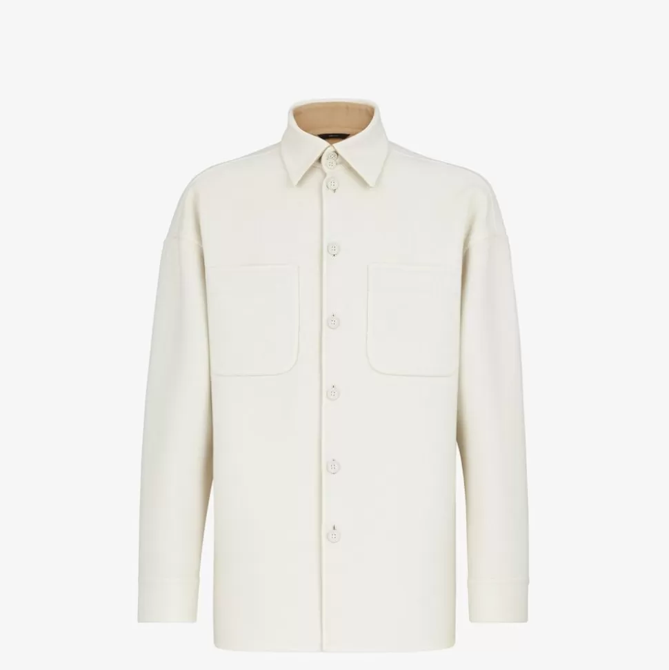 Blouson En Cachemire Blanc | Fendi Flash Sale