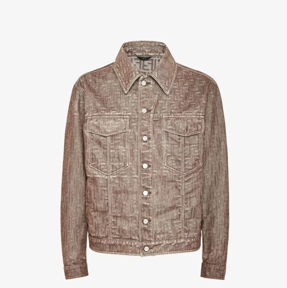 Blouson En Denim Beige | Fendi Discount