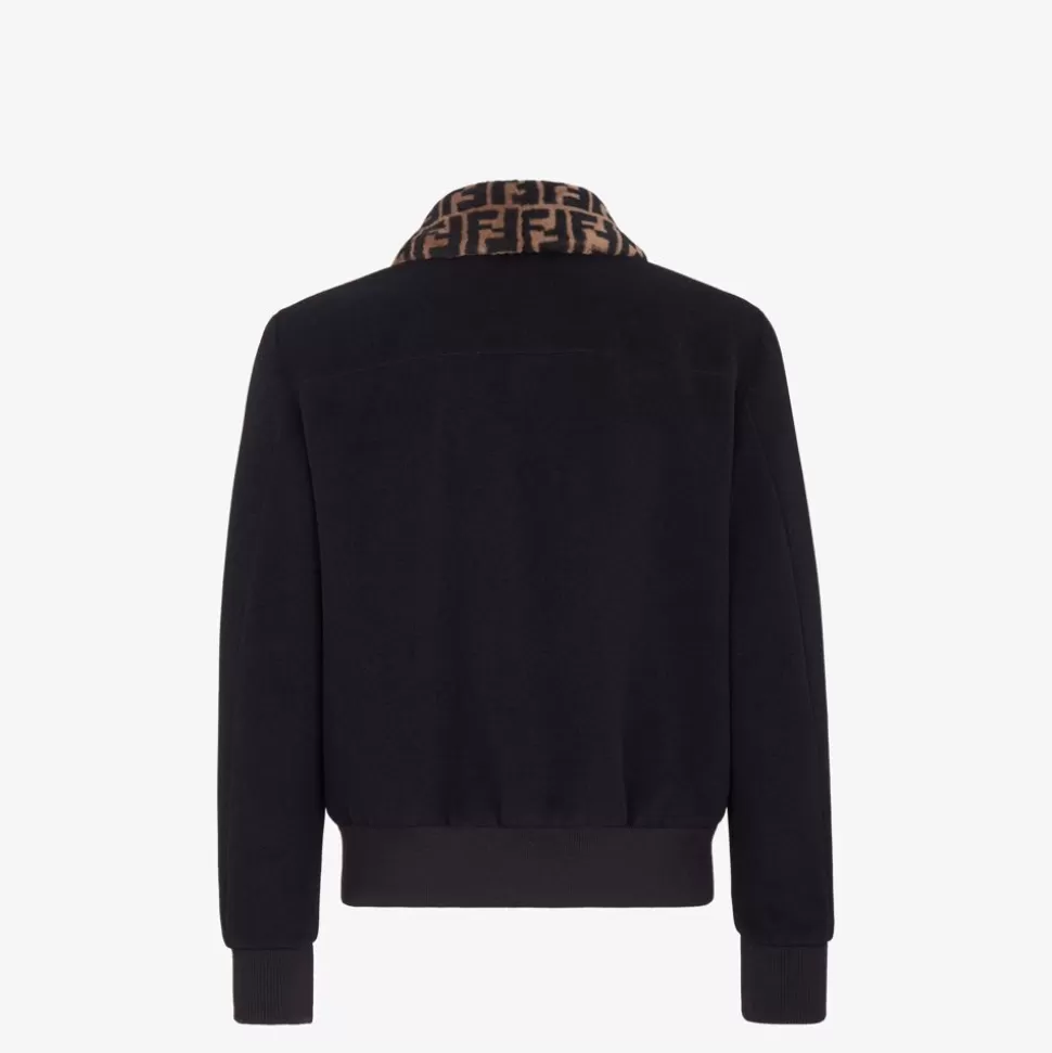 Blouson En Laine Noir | Fendi Best Sale