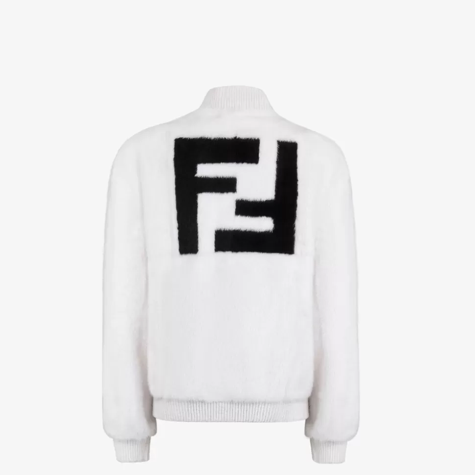 Blouson En Vison Blanc | Fendi Flash Sale