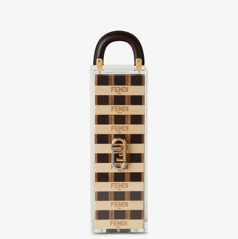 Boite En Plexiglas Et Cuir Marron | Fendi Shop