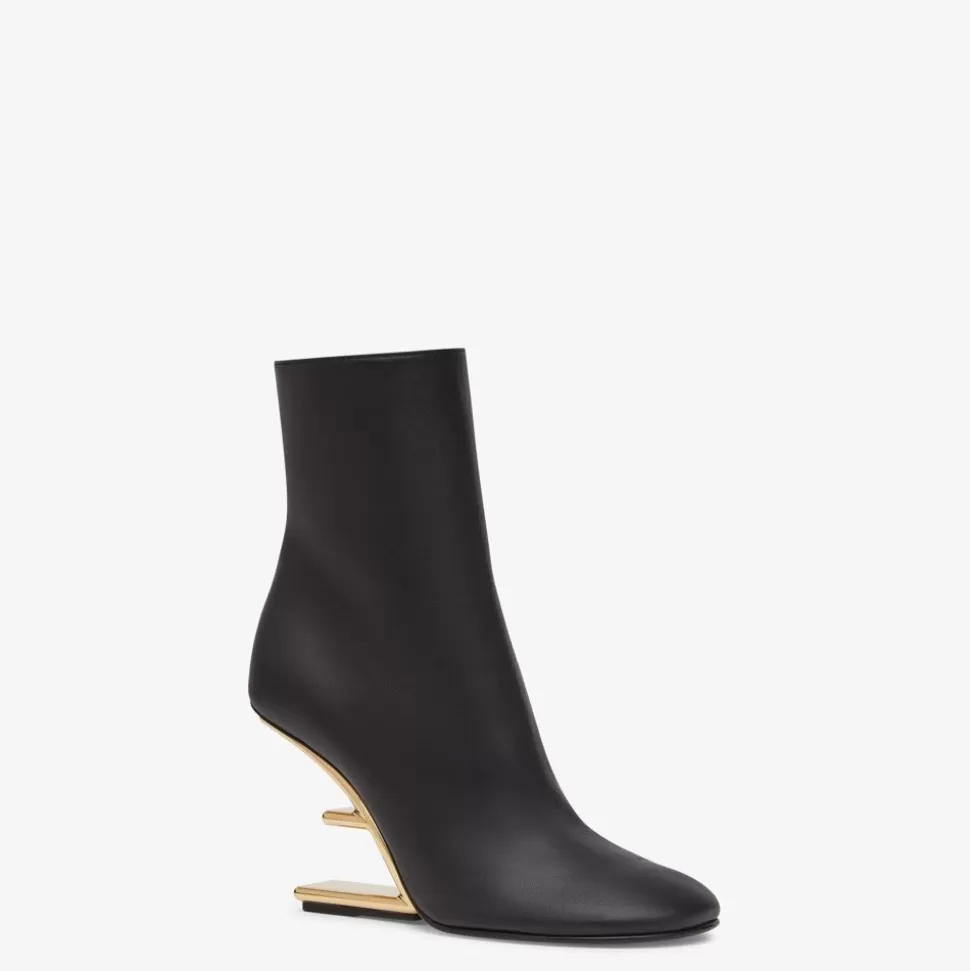 Bottines A Talon Aiguille En Nappa Noir | Fendi Cheap