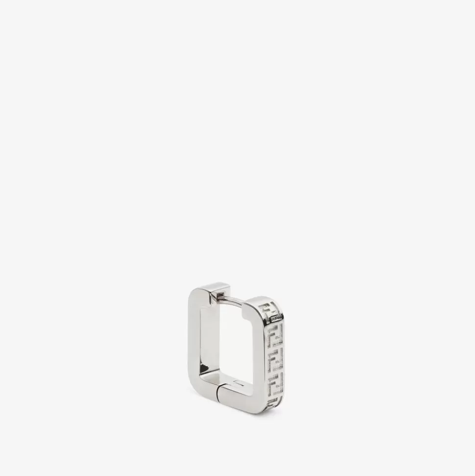 Boucle D'Oreille En Metal Argent | Fendi Clearance