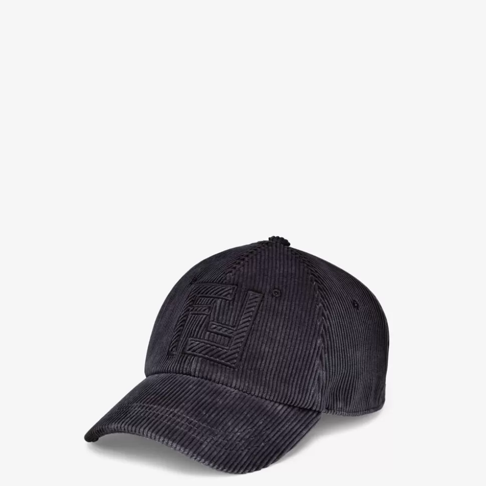 Casquette De Baseball En Velours Bleu | Fendi Hot