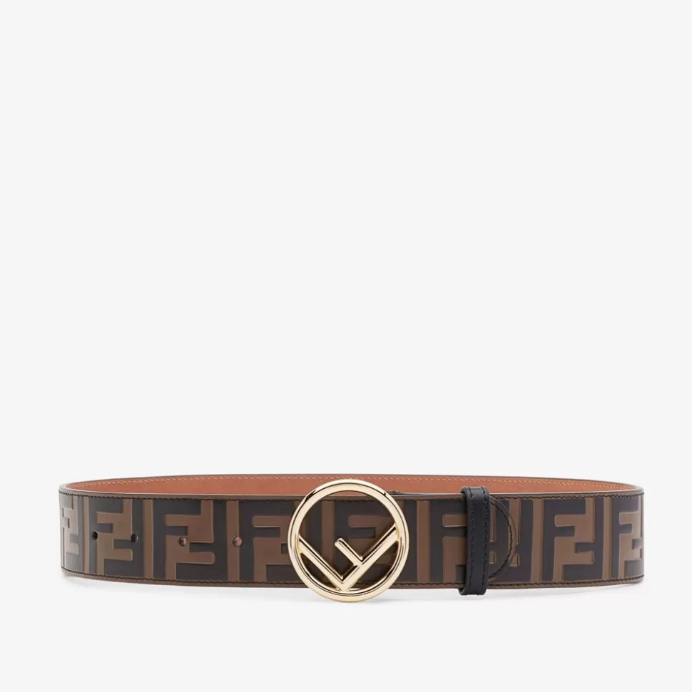 Ceinture En Cuir Ff Marron | Fendi Outlet