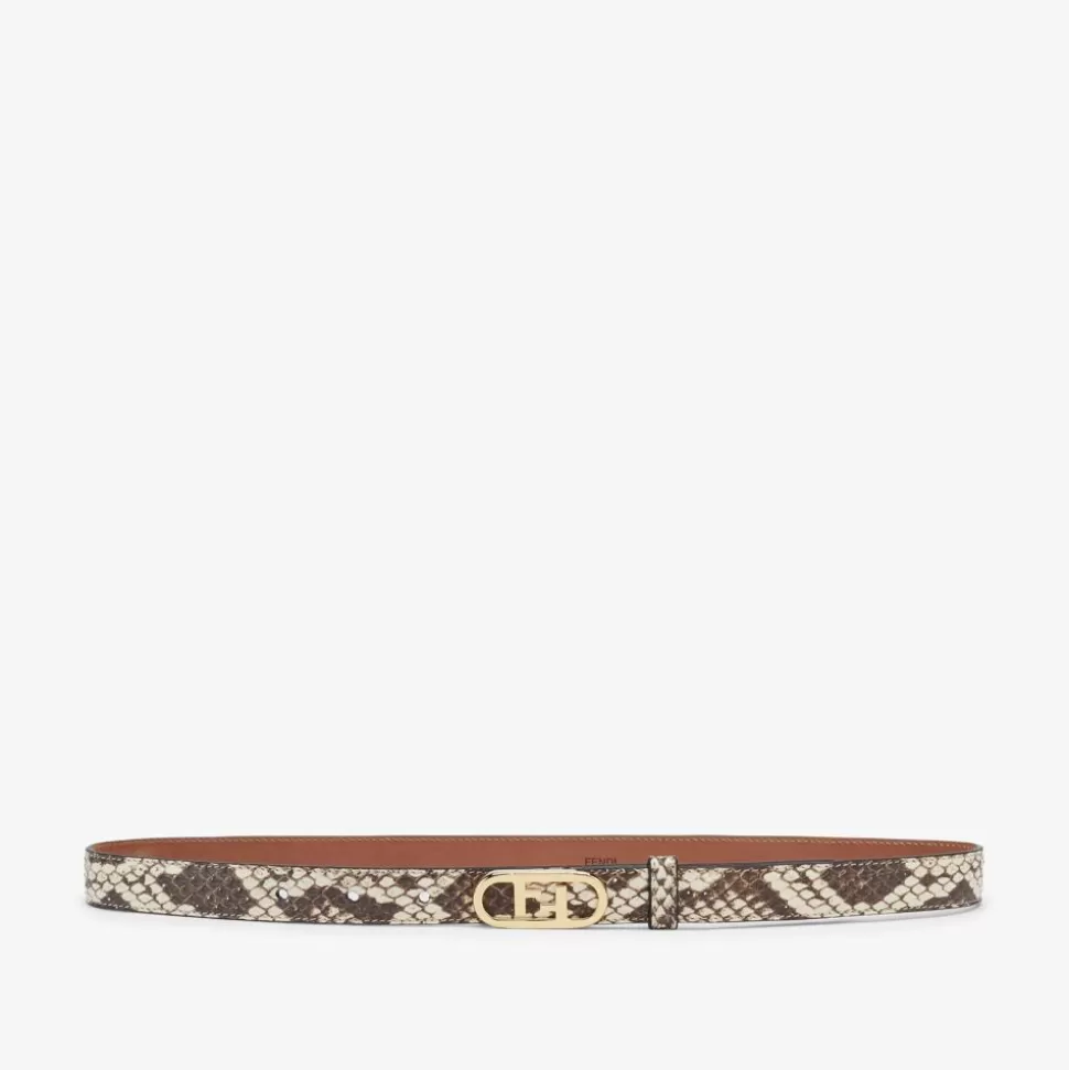 Ceinture En Elaphe Marron | Fendi Cheap