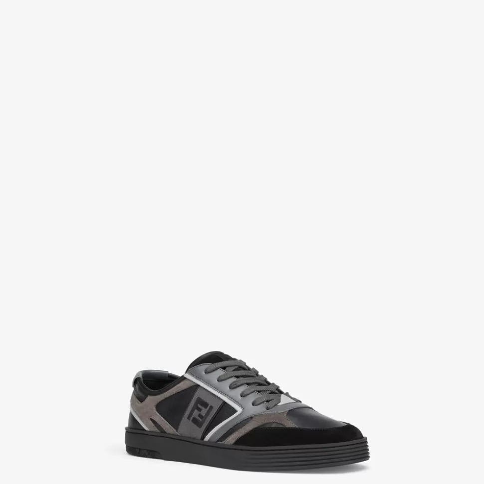 Chaussures Basses En Cuir Noir | Fendi Sale