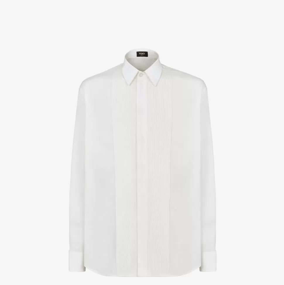 Chemise Blanche En Coton | Fendi Clearance