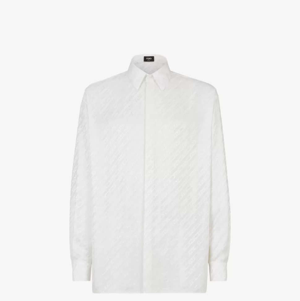 Chemise En Coton Blanc | Fendi Best