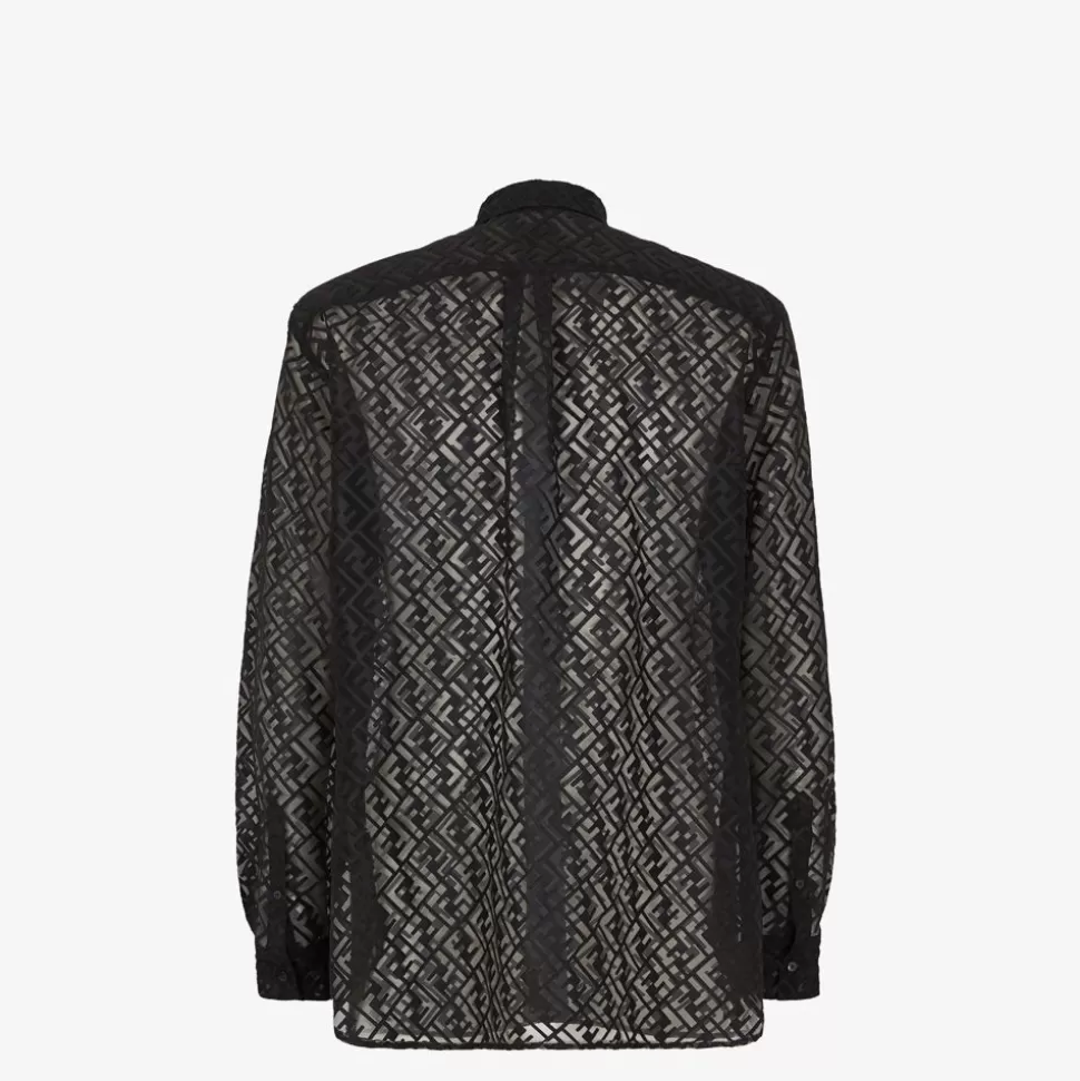 Chemise En Coton Noir | Fendi Best Sale