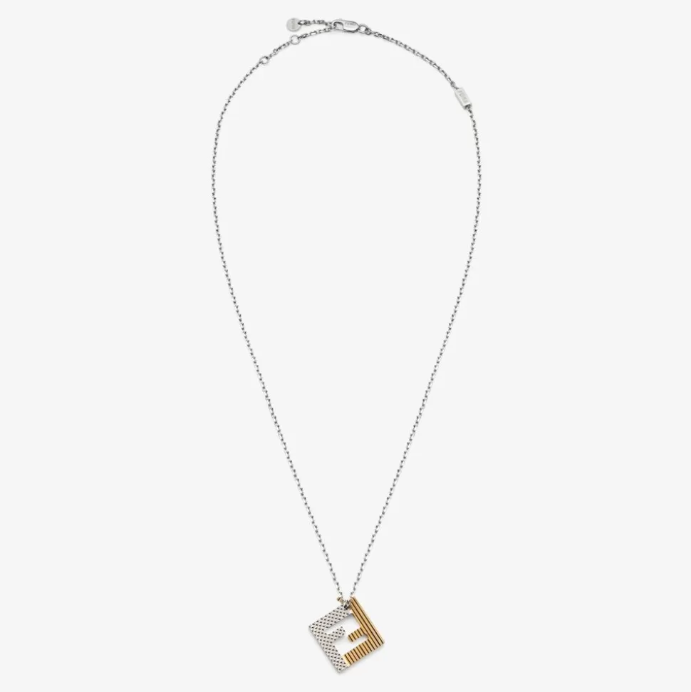 Collier En Metal Argent Et Or | Fendi Hot