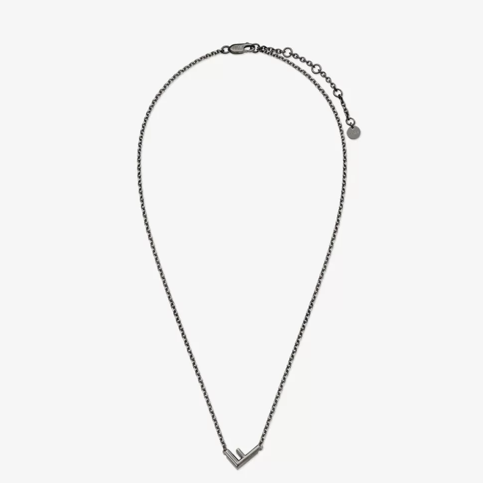 Collier En Metal Couleur Ruthenium | Fendi Outlet