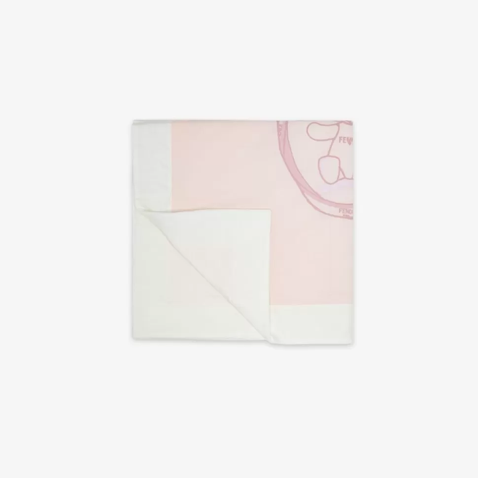 Couverture En Jersey Rose Et Blanc | Fendi Flash Sale