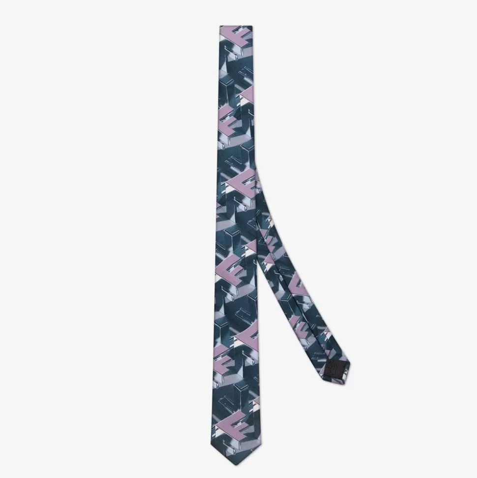 Cravate En Soie Multicolore | Fendi Store