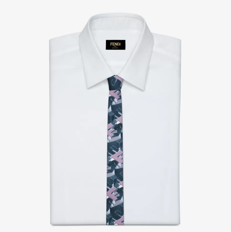 Cravate En Soie Multicolore | Fendi Store