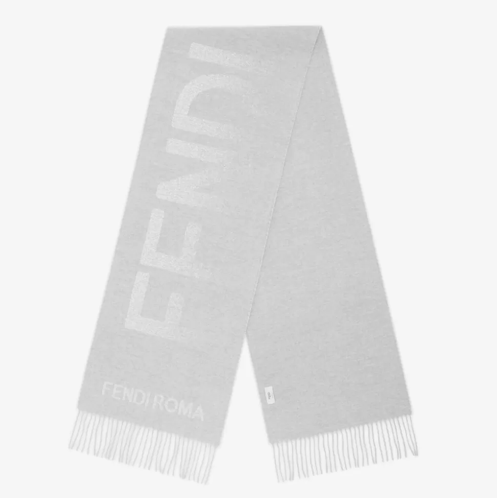 Echarpe En Laine Et Cachemire Gris | Fendi Clearance