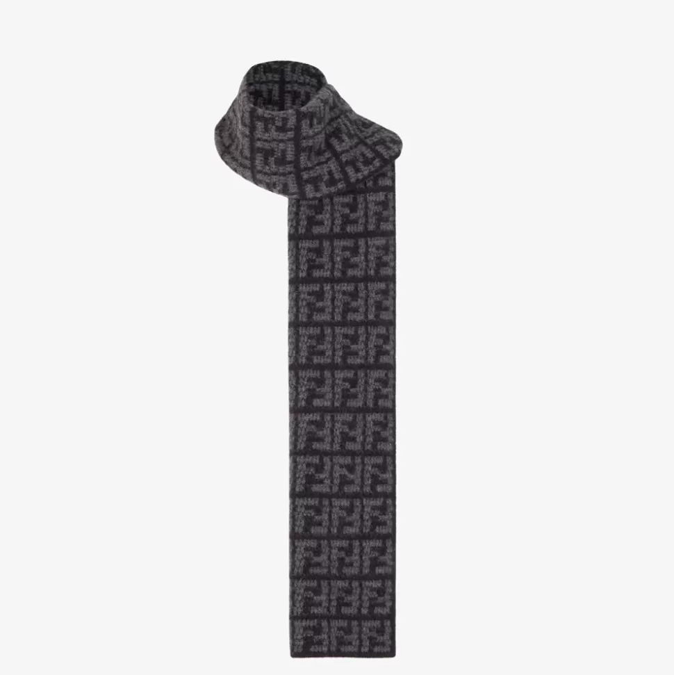 Foulard En Cachemire Noir | Fendi Cheap