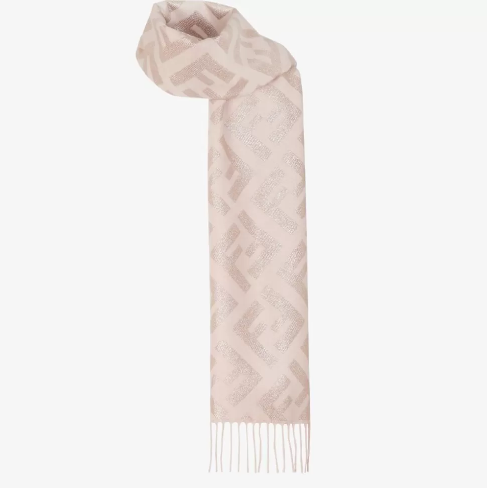 Foulard En Cachemire Rose | Fendi Cheap