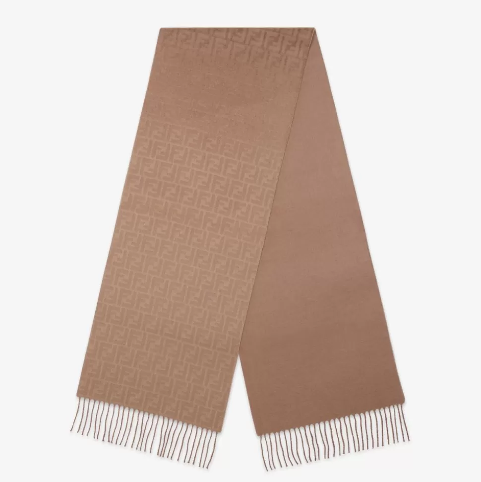 Foulard En Laine Et Cachemire Beige | Fendi Cheap