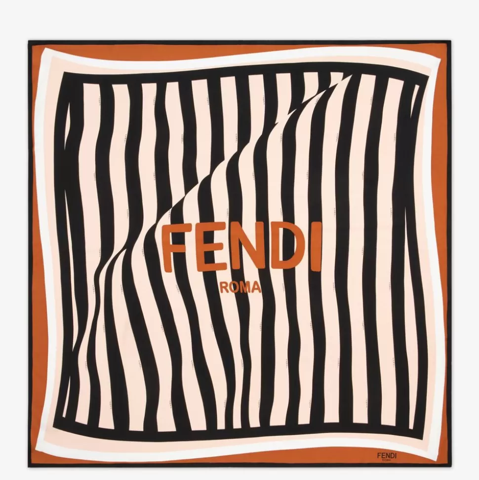 Foulard En Soie Multicolore | Fendi Best Sale