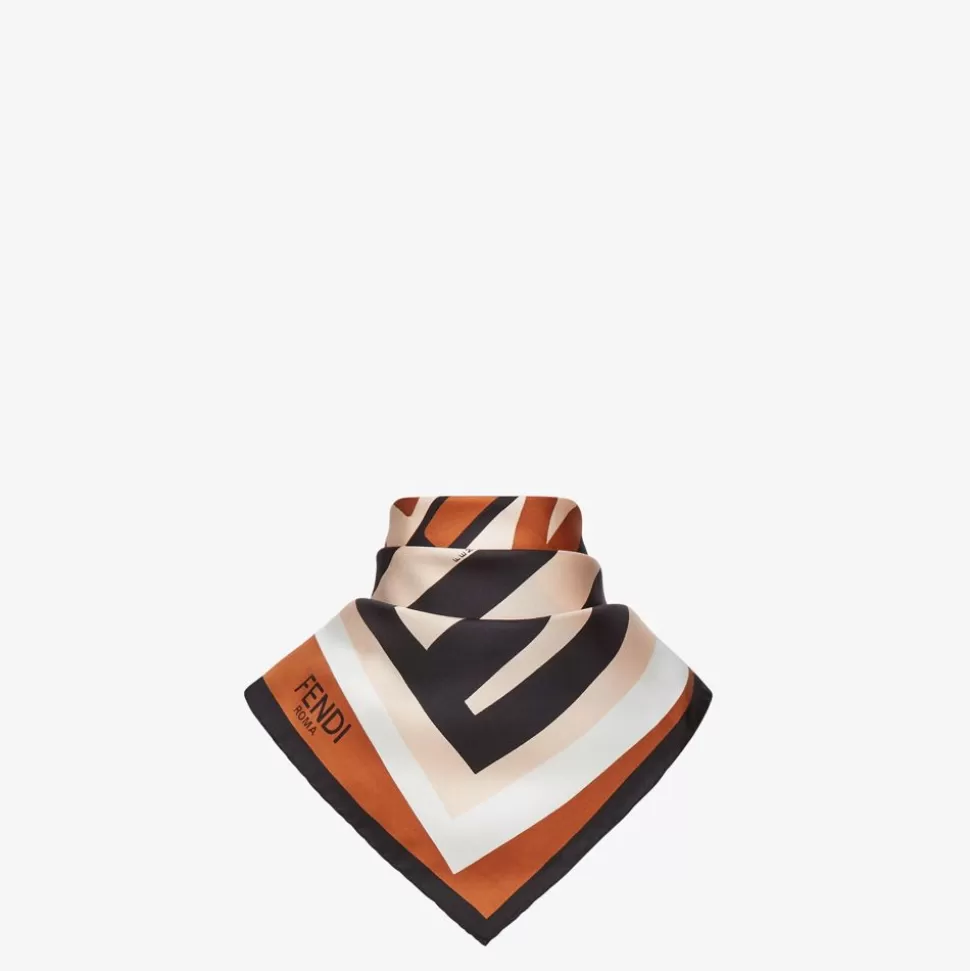 Foulard En Soie Multicolore | Fendi Flash Sale