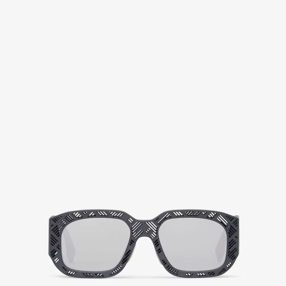 Lunettes De Soleil En Acetate Gris | Fendi Fashion