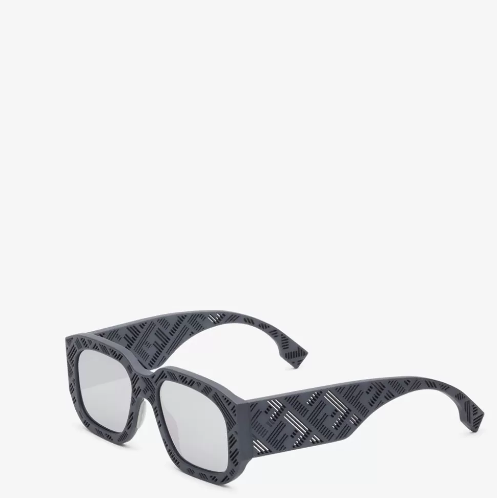 Lunettes De Soleil En Acetate Gris | Fendi Fashion