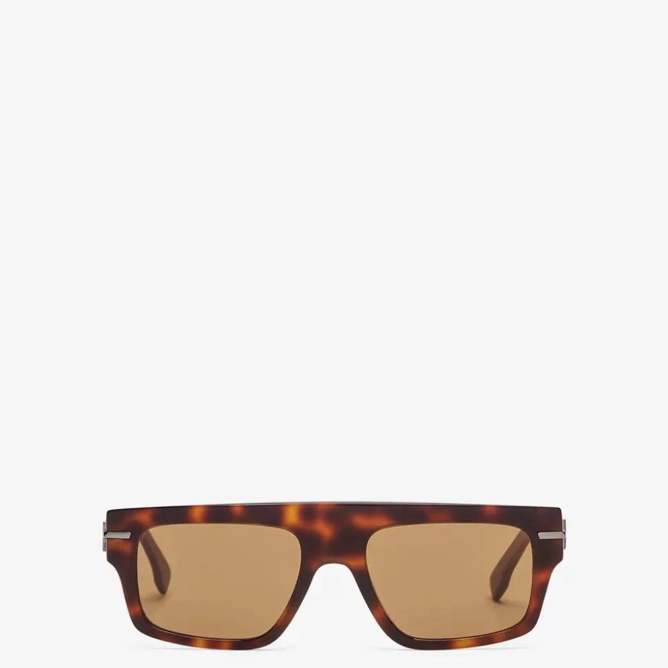 Lunettes De Soleil En Acetate Havane | Fendi Best Sale