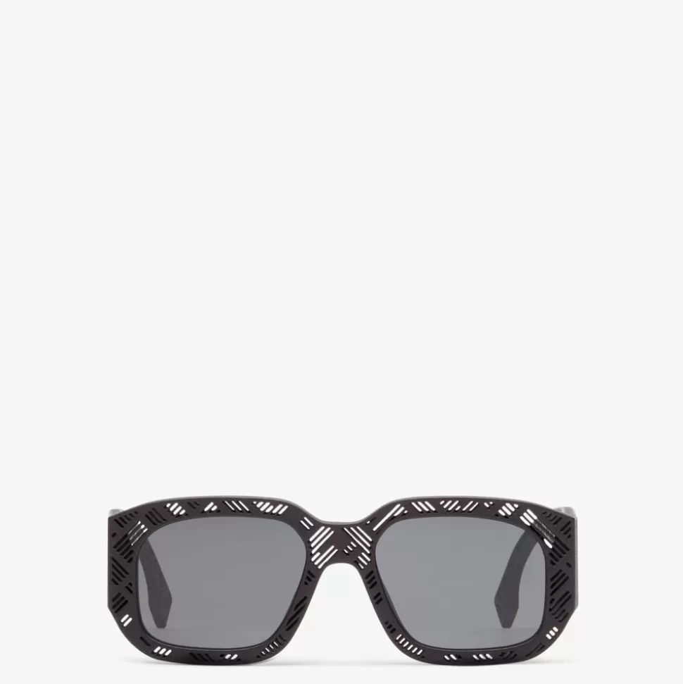 Lunettes De Soleil En Acetate Noir | Fendi Best