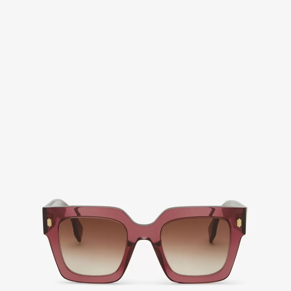 Lunettes De Soleil En Acetate Violet | Fendi Clearance