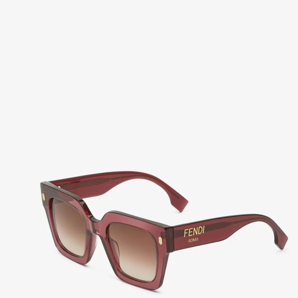 Lunettes De Soleil En Acetate Violet | Fendi Clearance