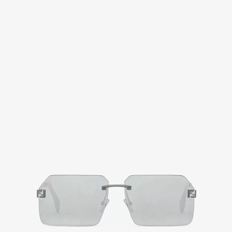 Lunettes De Soleil En Metal Couleur Argent | Fendi Flash Sale