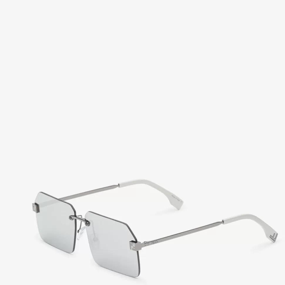 Lunettes De Soleil En Metal Couleur Argent | Fendi Flash Sale