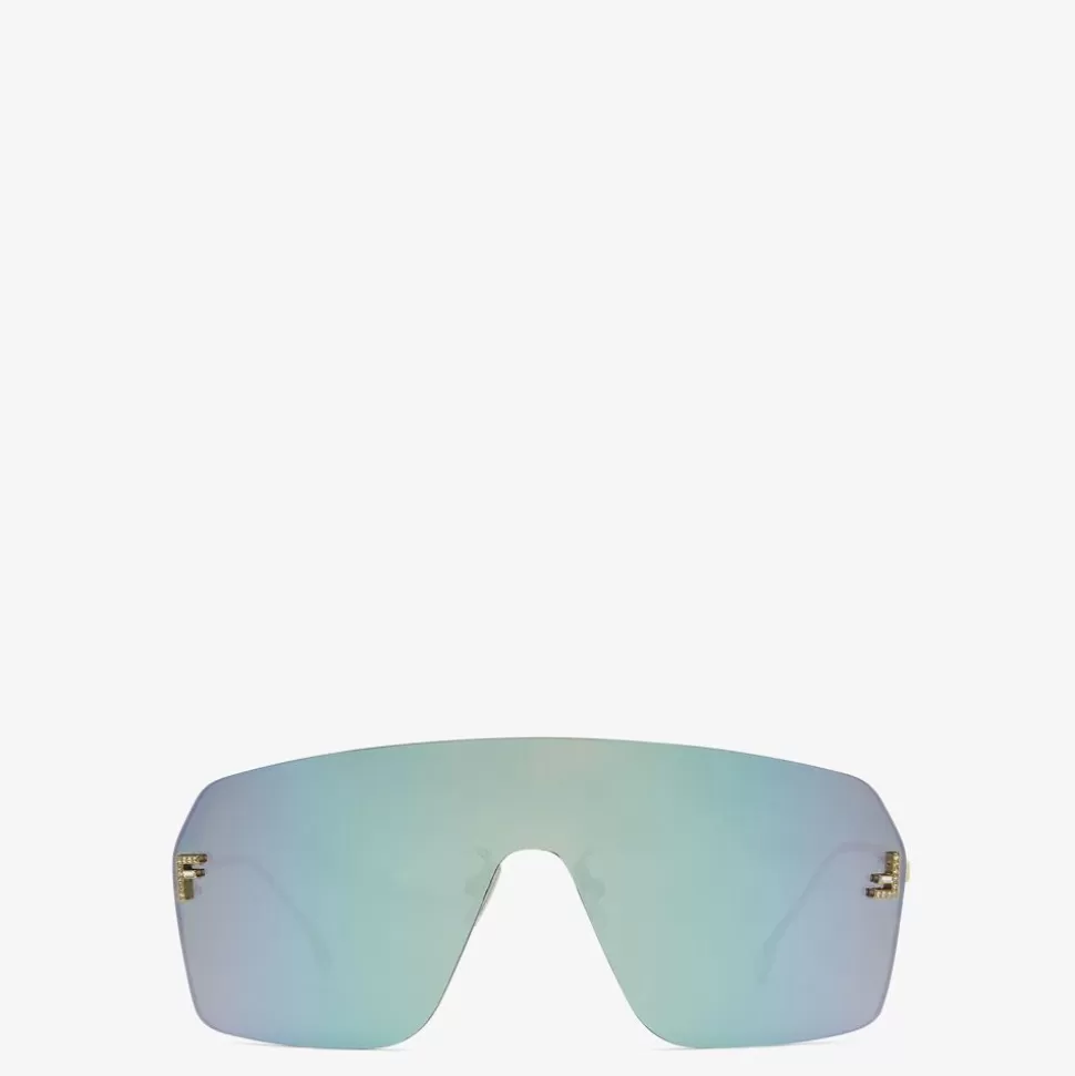 Lunettes De Soleil Masque Couleur Argent | Fendi Cheap