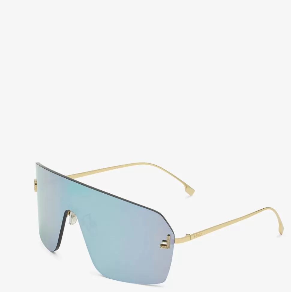 Lunettes De Soleil Masque Couleur Argent | Fendi Cheap