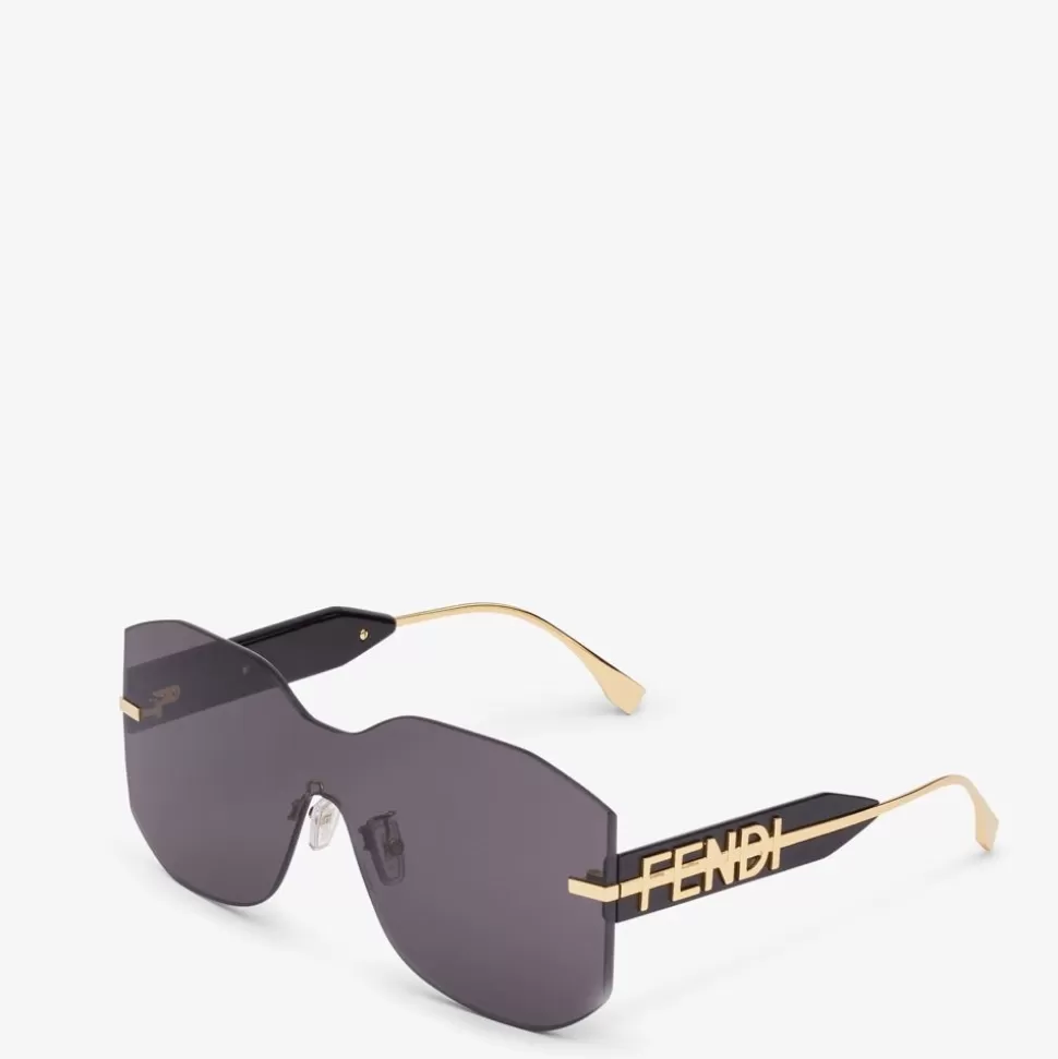 Lunettes De Soleil Masque Noires | Fendi Best Sale