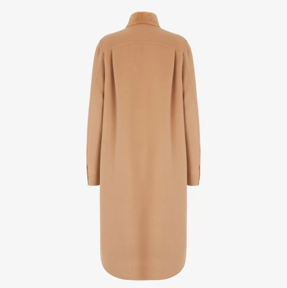 Manteau En Cachemire Camel | Fendi Flash Sale