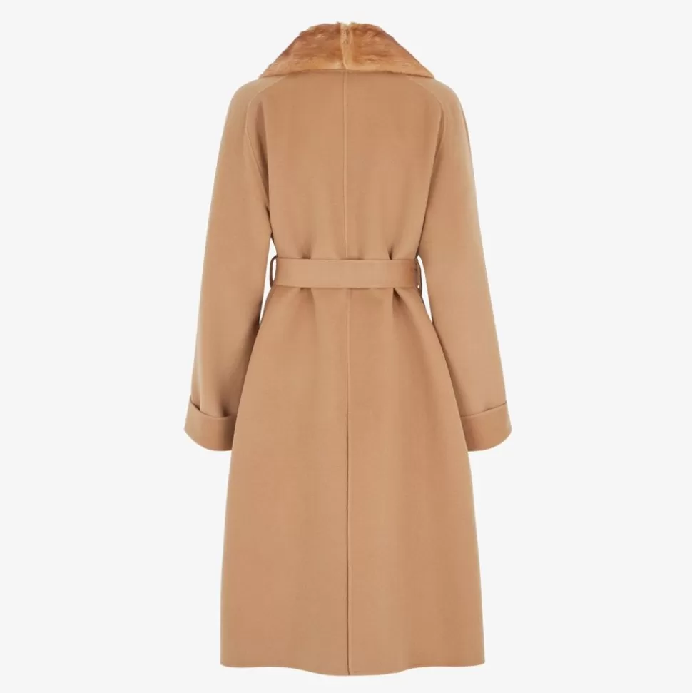 Manteau En Cachemire Marron | Fendi Store