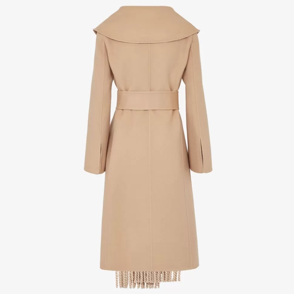 Manteau En Laine Beige | Fendi Outlet