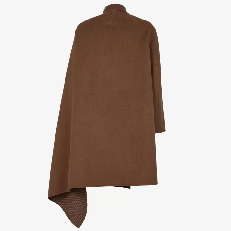 Manteau En Laine Marron | Fendi Fashion